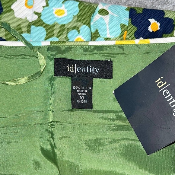 10 M NWT Identity Strapless Garden Party Floral Print Midi Yellow Pencil Dress - Picture 8 of 8